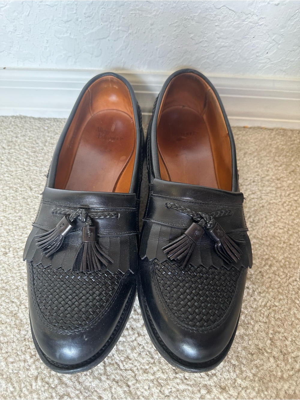 Allen Edmonds Cody Classic Black Tassel Loafers - Men's Dress Shoes Size 11